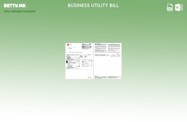 Модерен стил на Канада Онтарио Лондон Хидро шаблон за деловна сметка за комуналн